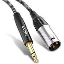 TISINO 1/4 to XLR Cable, Balanced 6.35mm 1/4 TRS to XLR Male